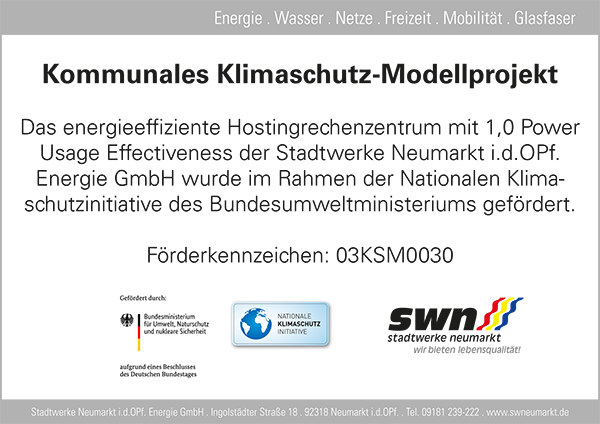 Klimaschutz Modellprojekt - Stadtwerke Neumarkt